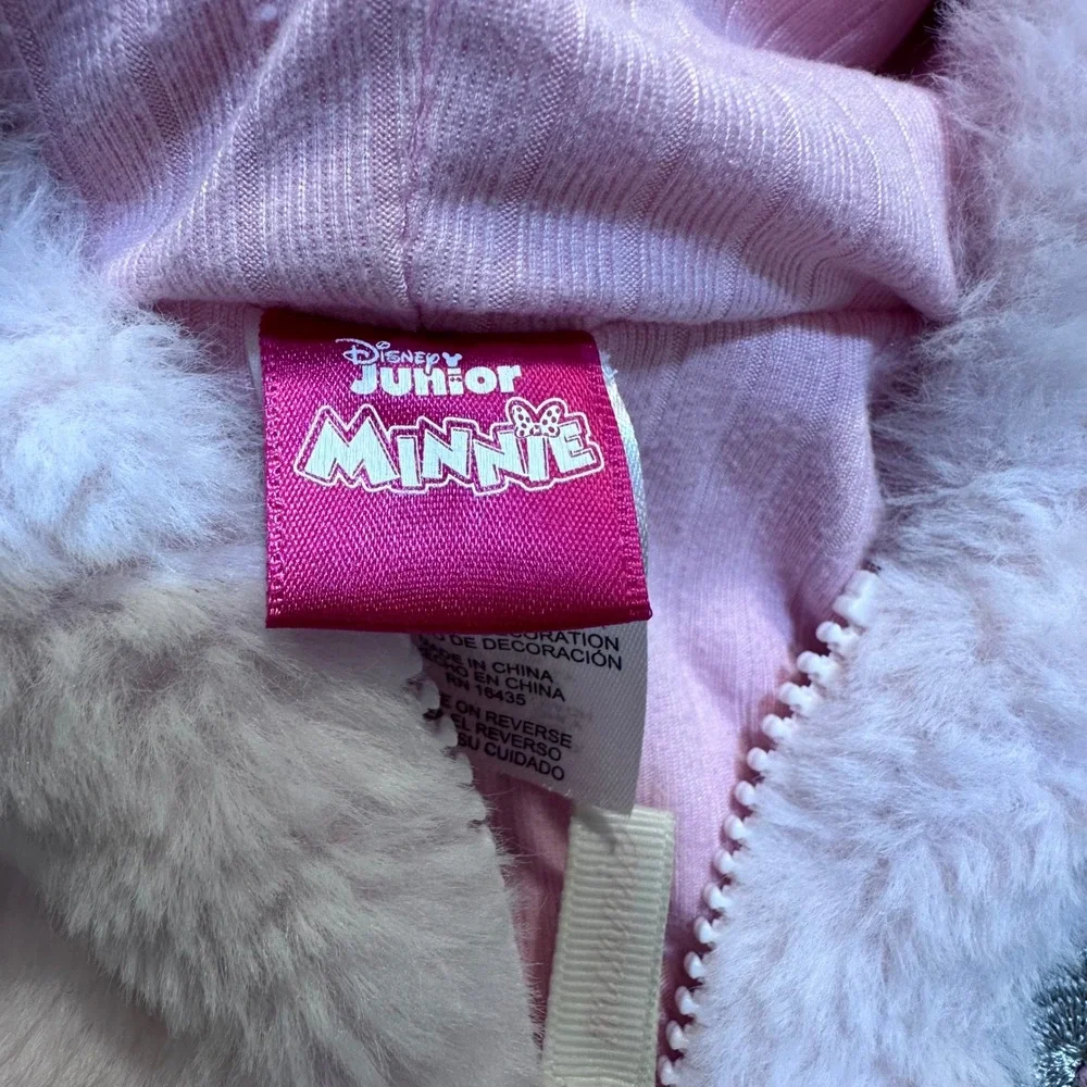 Kids 4T‎ Betsey Johnson Leopard Fur Hooded Vest & Disney Minnie Mouse Pink Vest